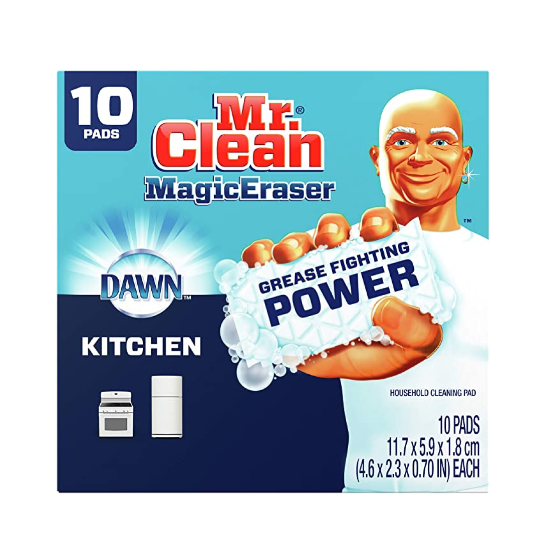 Mr. Clean Magic Eraser Kitchen Cleaning Pads with Durafoam, 10 Count