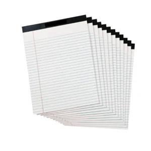 Legal/Wide Ruled 8.5 x 11.75-Inch Lined Writing Note Pads – 12-Pack (50-sheet Pads), White